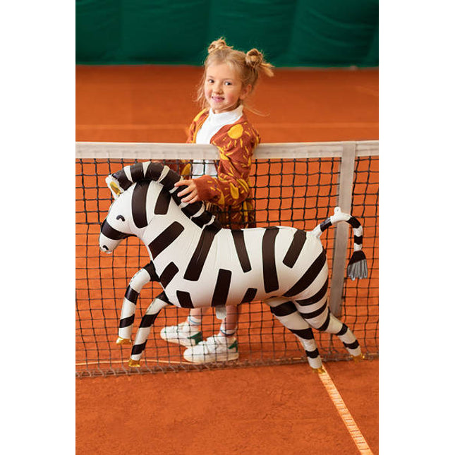Folienballon Zebra – 115x85 cm, Safari Kinderparty Deko