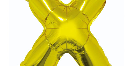 Balon črka X, zlata barva, 35cm - mojbalon
