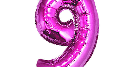 Balloon with a height of 9, pink bar, 92cm
