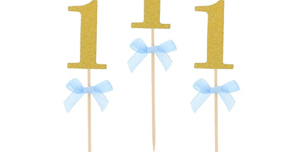 Zobotrebčki za 1 rojstni dan, modra barva, 10kom