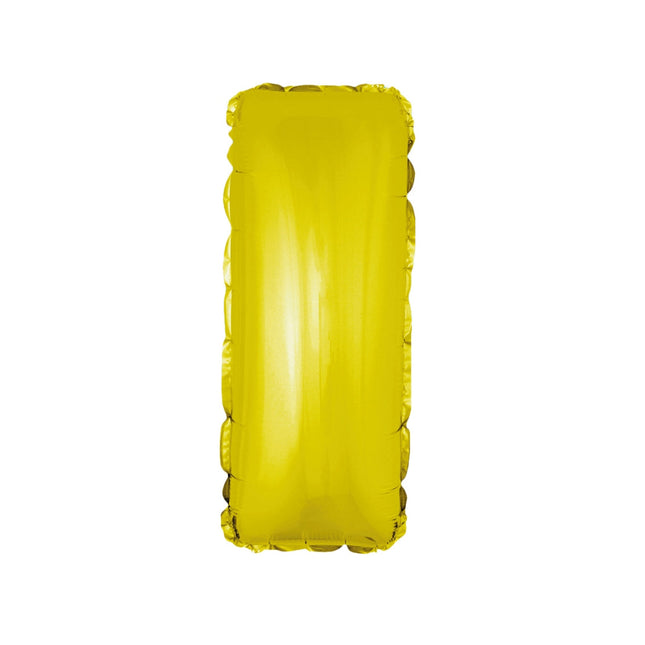 Balon črka I, zlata barva, 35cm - mojbalon