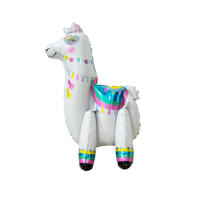 Balon folija Lama, bela barva, 65cm, stoječi