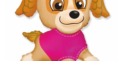 Balon folija - Kužek, pink barva, 35cm