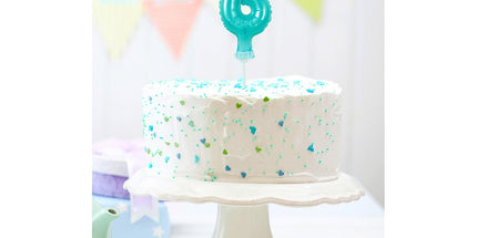 Balon na palčki za rojstni dan Številka 6 modra, 13cm - mojbalon