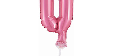 Balon na palčki za rojstni dan Številka 0 roza, 13cm - mojbalon
