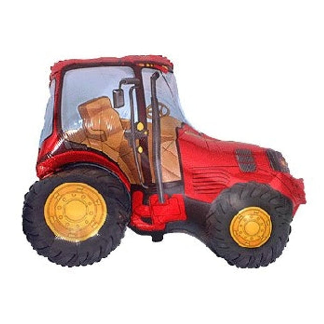 Balon folija - tractor, rdeča barva, 80cm