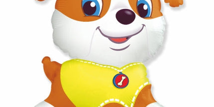 Balon folija - Kužek, rjava barva, 80cm - Mojbalon