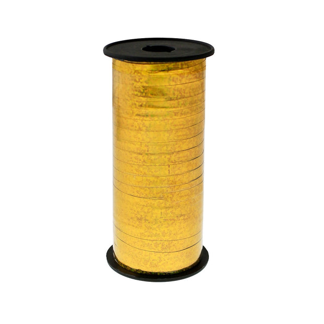 Ballonband 92 m, holografisch, goldfarben, Partydekoration