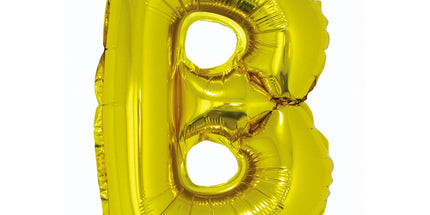 Balon črka B, zlata barva, 35cm - mojbalon