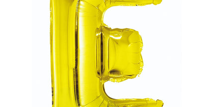 Balon črka E, zlata barva, 35cm - mojbalon