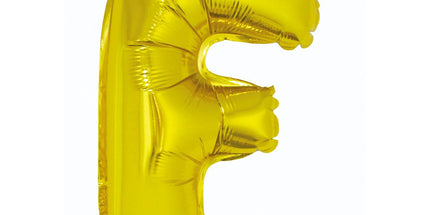 Balon črka F, zlata barva, 35cm - mojbalon