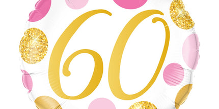 Balon folija za rojstni dan, številka 60, 45cm - mojbalon