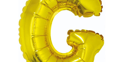 Balon črka G, zlata barva, 35cm - mojbalon
