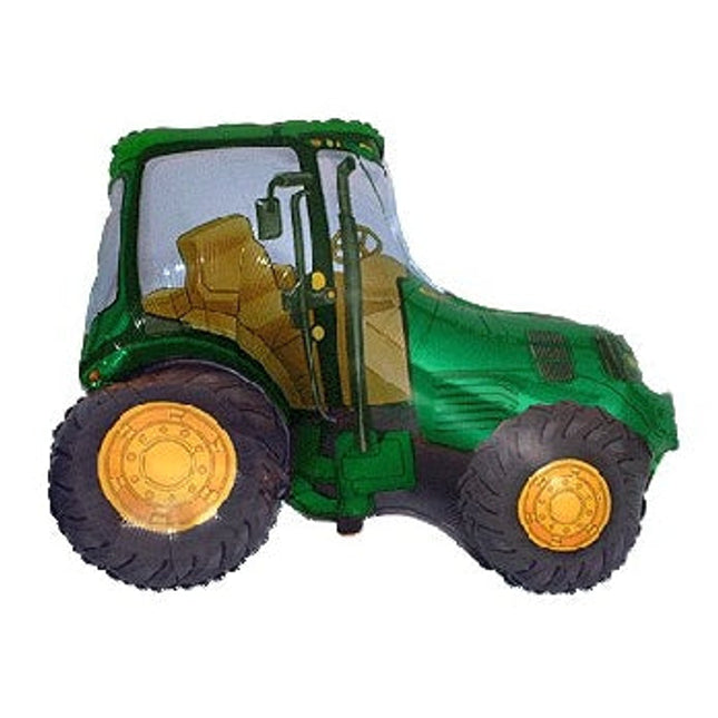 Balon folija - tractor, zelena barva, 80cm