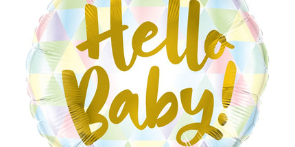 Balon za rojstvo otroka "Hello baby!",Balon folija za baby shower- mojbalon