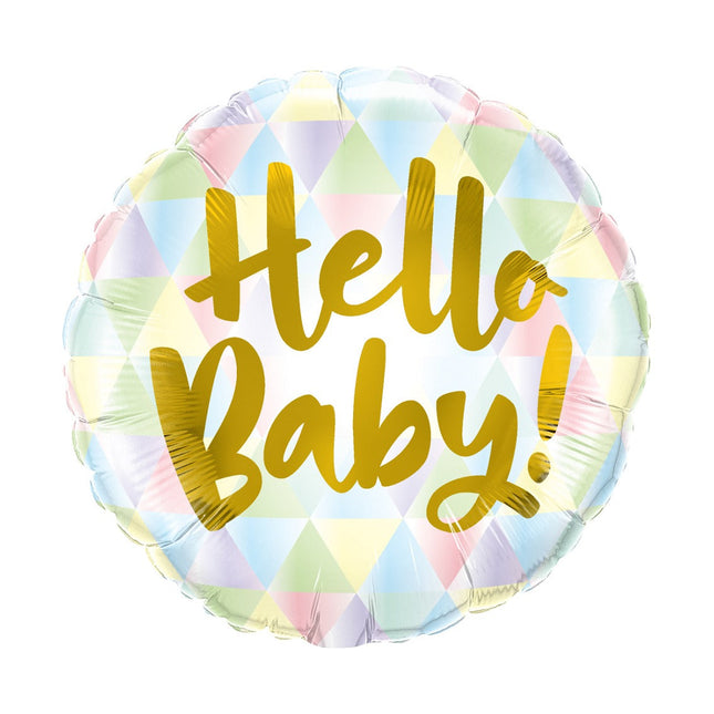 Balon za rojstvo otroka "Hello baby!",Balon folija za baby shower- mojbalon