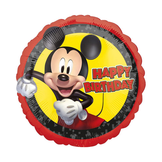 Balon za rojstni dan "Happy Birthday" Mickey Mouse, 45cm - mojbalon