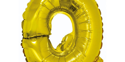 Balon črka Q, zlata barva, 35cm - mojbalon