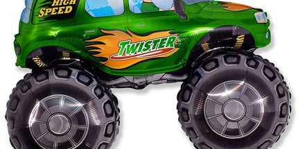 Balon folija - Twister car, zelena barva