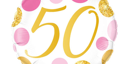 Balon folija za rojstni dan, številka 50, 46cm - mojbalon