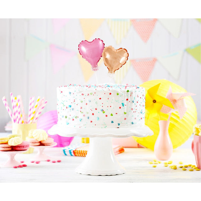 Balon na palčki v obliki srca, 8cm - mojbalon