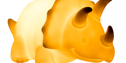 LED Lampe Dino Triceratops 5x13 cm für Kinderzimmer & Geschenk
