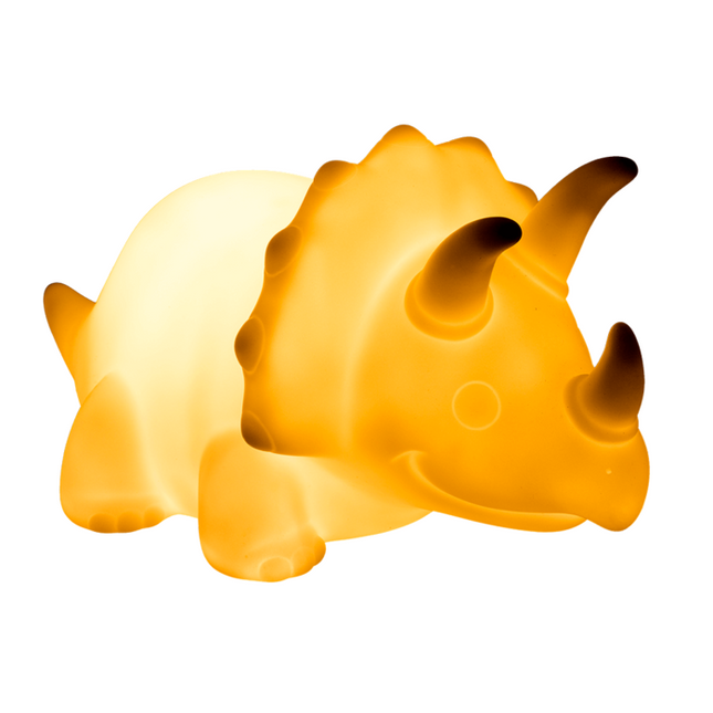 LED Lampe Dino Triceratops 5x13 cm für Kinderzimmer & Geschenk