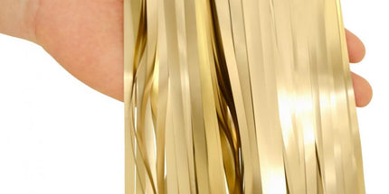 Partyvorhang matt hellgold, 100x200 cm, elegante Deko