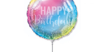 Balon folija - Happy Birthday color, 35cm