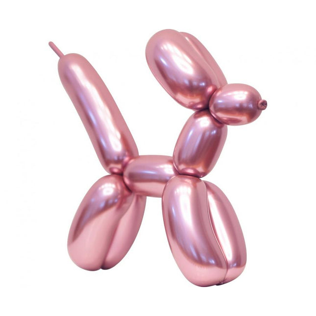 Modellierballon Hellrosa Platinum, 152 cm – Kreativer Latexballon