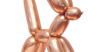 Modellierballon Roségold Platinum, 152 cm – Kreativer Latexballon