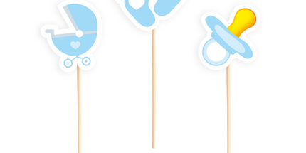 Zobotrebčki za Baby Shower - Baby Boy Blue 6 kos