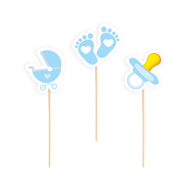 Zobotrebčki za Baby Shower - Baby Boy Blue 6 kos