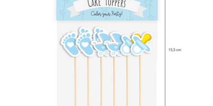 Zobotrebčki za Baby Shower - Baby Boy Blue 6 kos