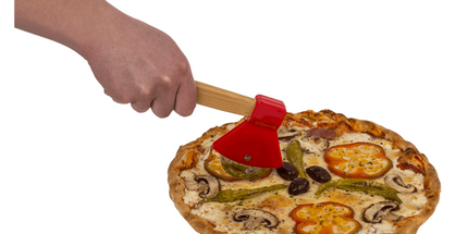 Pizzaschneider Axt-Form, 18 cm – Spaßiges Geschenk mit Bambusgriff
