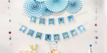 Viseč napis Happy Birthday, 300cm Baby Boy