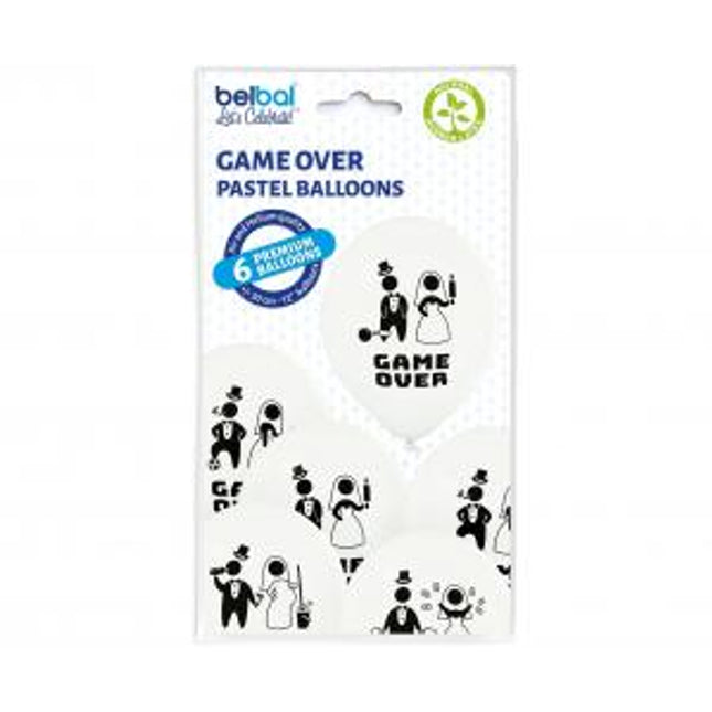 Balon iz lateksa "Game Over", fantovščina / dekliščina