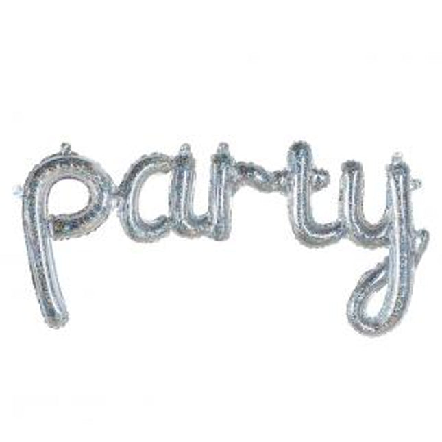 Balon folija holografski - PARTY, 112 cm